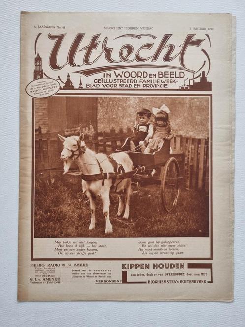 Utrecht in Woord en Beeld weekbladen, 21 stks, 1930, Boeken, Geschiedenis | Stad en Regio, Gelezen, 20e eeuw of later, Ophalen of Verzenden