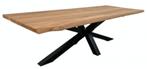 AFHAALACTIE! Dining set boomstam teak "260" incl 6 Marisol, Ophalen, Eettafel, 6 zitplaatsen, Teakhout
