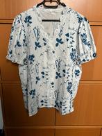 Nieuwe wit met blauwe bloes maat xxl, Kleding | Dames, Blouses en Tunieken, Ophalen of Verzenden, Nieuw, Wit
