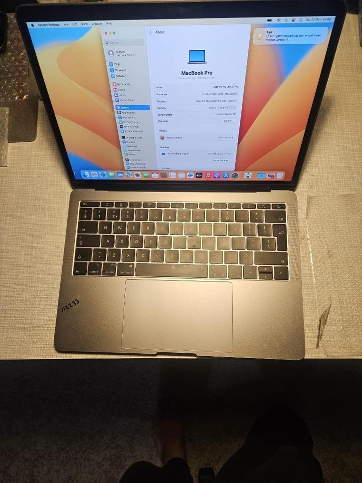 Apple MacBook Pro 13 2017/i5/8GB/256GB/2K/€199, Computers en Software, Apple Macbooks, Zo goed als nieuw, MacBook Pro, 13 inch