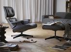 Vitra Lounge Chair + Ottoman volledig zwart ongebruikt
