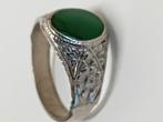 Leuk oud groen ring, Sieraden, Tassen en Uiterlijk, Ringen, 18 tot 19, Gebruikt, Verzenden, Dame