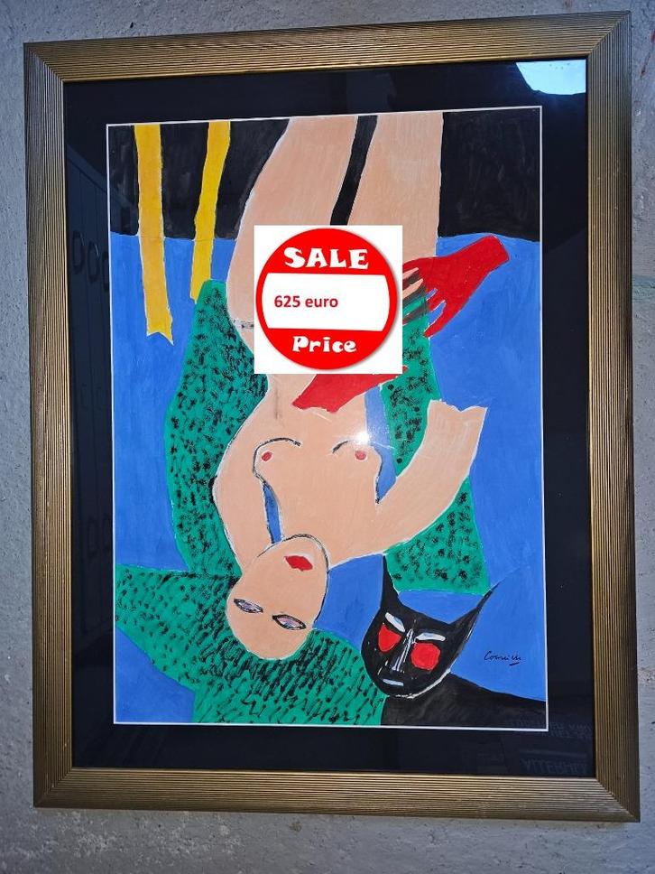 SALE Corneille olie werk klaar voor aan de muur, Antiek en Kunst, Kunst | Schilderijen | Klassiek, Ophalen