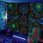 Psychedelisch Wandkleed 2 / 3D Wand Kleed Trip Lichtgevend, Verzenden, Nieuw, Rechthoekig