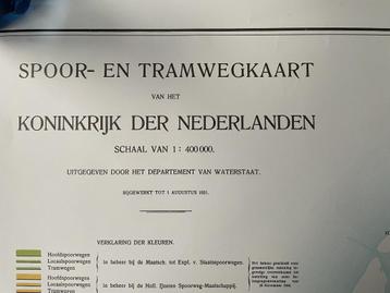Spoor- en tramwegkaart van het Koninkrijk der Nederlanden beschikbaar voor biedingen