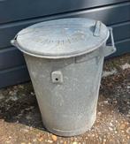 Brocante vintage zinken vuilnisemmer Rotterdam, Ophalen of Verzenden, Zo goed als nieuw, Minder dan 50 cm