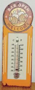 Bar open welcome bier thermometer van metaal wand decoratie