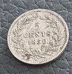 Zilveren 5 cent uit 1850..koning Willem |||, Ophalen of Verzenden, Koning Willem III, 5 cent