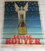 oude affiche cognac Rouyer met sfinks 2AE, Verzamelen, Merken en Reclamevoorwerpen, Ophalen, Gebruikt, Reclamebord