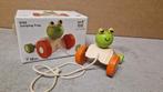Houten Trek Kikker - Plan Toys, Kinderen en Baby's, Speelgoed | Houten speelgoed, Ophalen of Verzenden, Gebruikt, Duw- of Trekspeelgoed