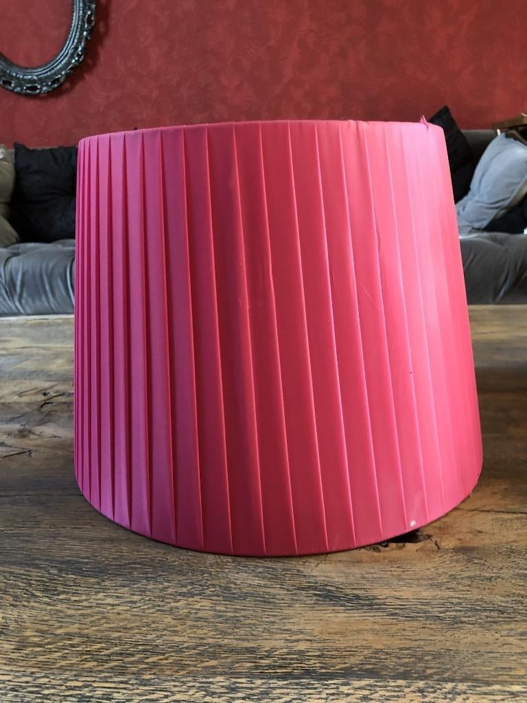 Roze lampenkap, Huis en Inrichting, Lampen | Lampenkappen, Overige kleuren, 25 tot 50 cm, Rond, Ophalen of Verzenden