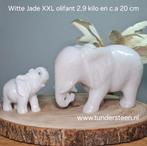 Witte Jade XXL olifant set c.a 3,5 kilo. Van €235 voor €169, Ophalen of Verzenden