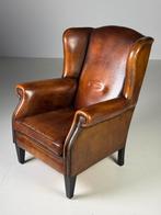 Wingback Fauteuil schapenleer klassiek, Huis en Inrichting, Fauteuils, Ophalen, Zo goed als nieuw, 75 tot 100 cm