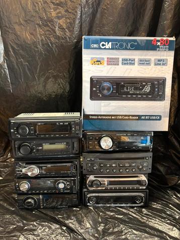 9 auto radio’s, usb bluetooth etc beschikbaar voor biedingen