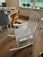 Witte Schommelstoel - Relax en Geniet!, Huis en Inrichting, Fauteuils, Ophalen, Gebruikt, 75 tot 100 cm, 50 tot 75 cm