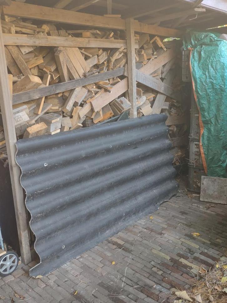 2x Golfplaat niet van asbest 200x110 cm, Doe-het-zelf en Verbouw, Dakpannen en Dakbedekking, Golfplaat, Zwart, 15 m² of meer, Ophalen