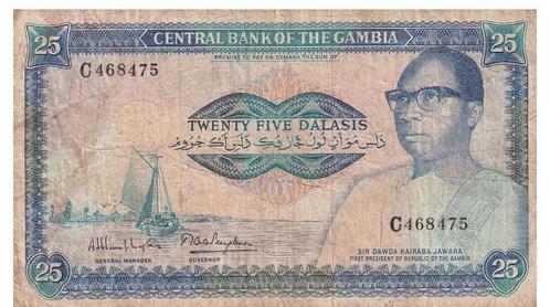 Gambia, 10 Dalasi, 1987, Postzegels en Munten, Bankbiljetten | Afrika, Los biljet, Overige landen, Ophalen of Verzenden