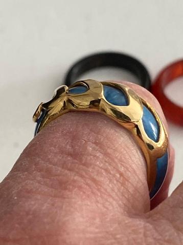 Geel gouden ring 750 wisselringen beschikbaar voor biedingen
