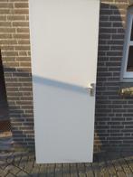 Te koop vlakke boarddeuren stomp met slot en deurkruk, Ophalen, Gebruikt, Minder dan 80 cm, Binnendeur