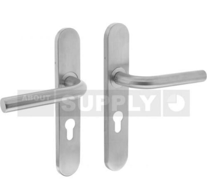 Intersteel Deurkruk op rechthoekig schild pc 55 RVS nieuw !, Doe-het-zelf en Verbouw, Hang- en Sluitwerk, Nieuw, Klink of Kruk