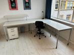 Luxe hoek bureau met ladeblok en stoel, Huis en Inrichting, Bureaus, Ophalen, Gebruikt