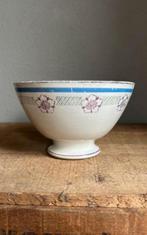 Franse spoelkom blauwe rand en paarse bloem, Antiek en Kunst, Ophalen of Verzenden