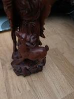 Antiek Chinees beeld houtsnijwerk met gebruikers schade, Antiek en Kunst, Kunst | Beelden en Houtsnijwerken, Ophalen of Verzenden