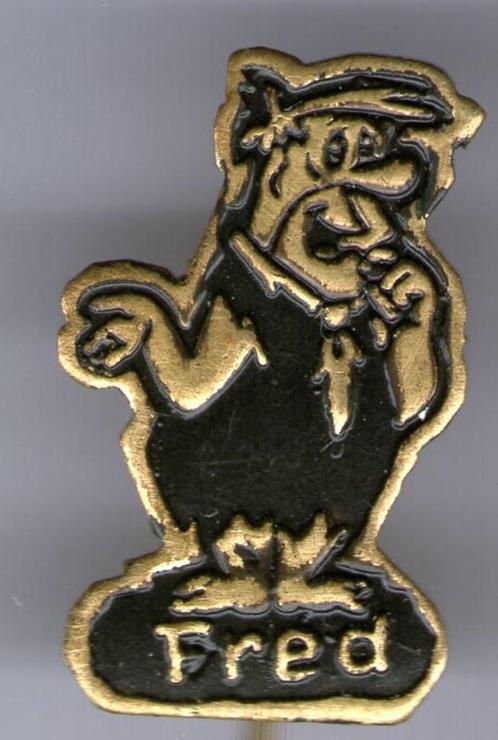 Fred Flintstones zonder knopen blauw strip speldje ( R_147 ), Verzamelen, Speldjes, Pins en Buttons, Nieuw, Speldje of Pin, Figuurtje
