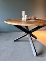 Ronde tafel 120 cm mango hout, Ophalen, Gebruikt, Rond, Vier personen