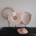 🌺Gave beige schelpenketting woestijnroos | japandi chic, Nieuw, Ophalen of Verzenden, X, X