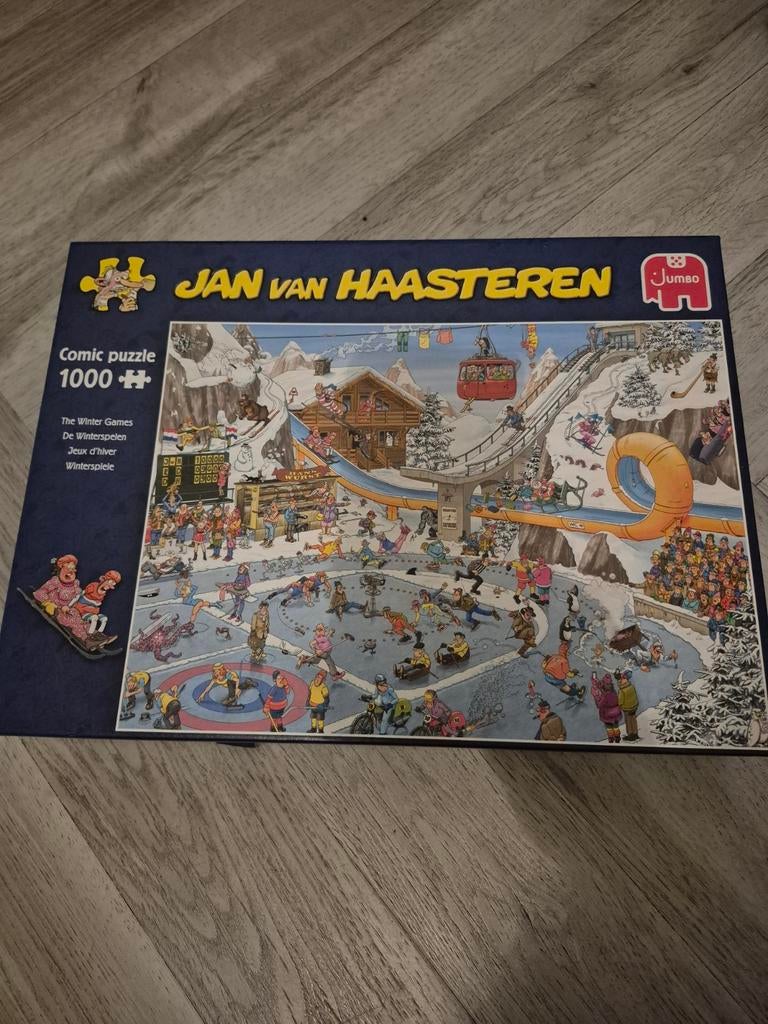 Jan van Haasteren - De Winterspelen Puzzel, Ophalen of Verzenden, 500 t/m 1500 stukjes, Zo goed als nieuw, Legpuzzel