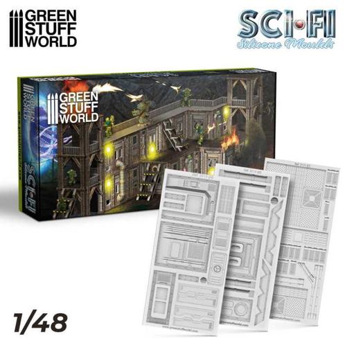 Sci-Fi - Silicone Molds 4075 Wargaming, Hobby en Vrije tijd, Wargaming, Nieuw, Overige soorten, Toebehoren, Verzenden