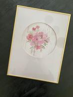 Aquarel Bloemen van Herman Ouboter (gecertificeerd), Antiek en Kunst, Kunst | Tekeningen en Foto's, Ophalen of Verzenden