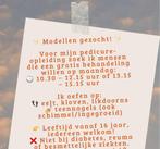 Gratis pedicure behandeling, Variabele uren, Overige niveaus, Starter, Overige vormen