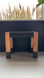 Krukje houten poten rubberen vlechtwerk, Ophalen, Zo goed als nieuw, Hout