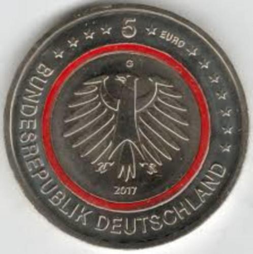 5 Euro Duitsland 2017 - Tropische Zone - Letter G - UNC, Postzegels en Munten, Munten | Europa | Euromunten, Losse munt, 5 euro