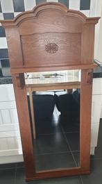 Antieke Spiegel met Houten Frame, Antiek en Kunst, Ophalen, Rechthoekig, 50 tot 100 cm, 150 tot 200 cm