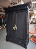 Prachtige zwarte landelijke kledingkast demontabel, Ophalen of Verzenden