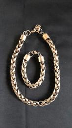 Metal pointu’s Paris ketting met armband, Sieraden, Tassen en Uiterlijk, Kettingen, Ophalen of Verzenden, Zo goed als nieuw, Zilver