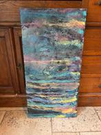 Mixed media schilderij 40x80, Antiek en Kunst, Kunst | Schilderijen | Abstract, Ophalen