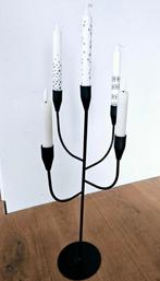 5-armige Kandelaar ARZTAL  zwart metaal HOUSE OF NATURE, Huis en Inrichting, Woonaccessoires | Kandelaars en Kaarsen, Zwart, Ophalen of Verzenden