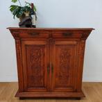 Antieke, Vintage houten ladekast commode dressoir 205, Valkenswaard, Gebruikt, Info@flashbackfurniture.nl, Eikenhout