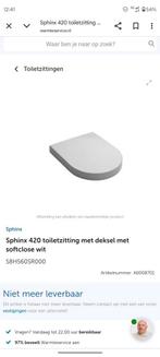 Sphinx 420 toiletzitting met deksel met softclose wit S8H560, Ophalen, Nieuw, Wit, Overige typen