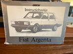 Fiat Argenta Instructieboekje, Ophalen of Verzenden