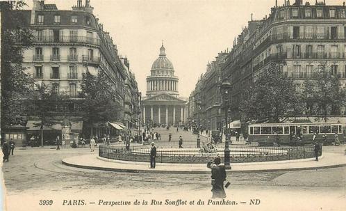 (376-157-027) Paris Rue Soufflot, Verzamelen, Ansichtkaarten | Buitenland, Frankrijk, Verzenden