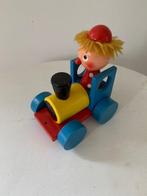 Oud houten trekpoppetje. Clowntje /mannetje trekbeest., Ophalen, Zo goed als nieuw, Duw- of Trekspeelgoed