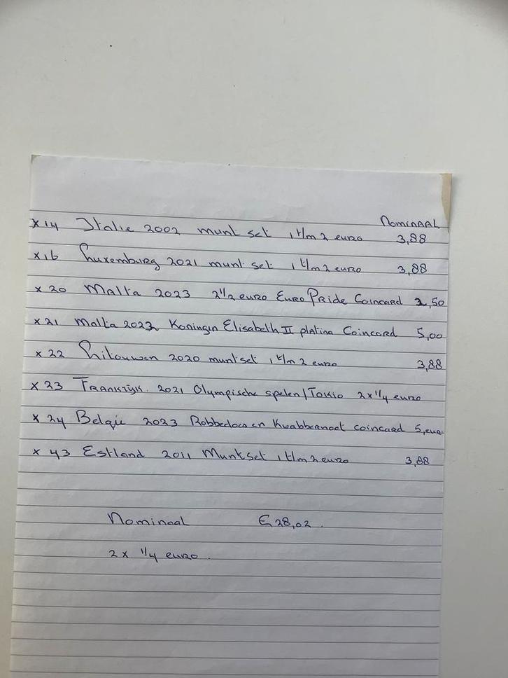 Euro munten Europa meerdere landen, Postzegels en Munten, Munten | Europa | Euromunten, Overige waardes, Overige landen, Ophalen of Verzenden