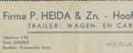 WOLVEGA Fa. P. HEIDA WAGENBOUW 1950, Ophalen of Verzenden, Gebruikt, Overige typen