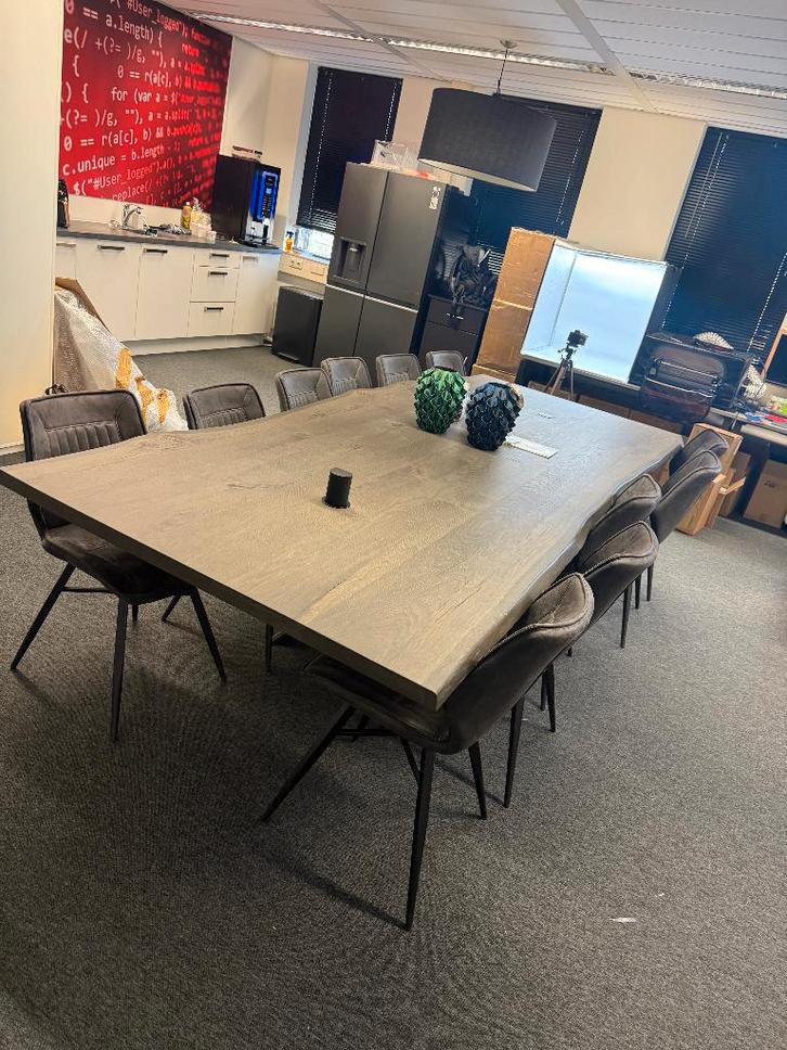 Frans Eiken Vergadertafel 320cm x 120cm met 10 stoelen, Zakelijke goederen, Kantoor en Winkelinrichting | Kantoormeubilair en Inrichting