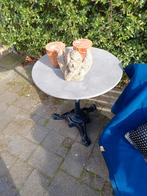 Gardeluxe CASTOR TAFEL Belgisch hardsteen ARDUIN, Ophalen of Verzenden, Zo goed als nieuw, Rond, Metaal
